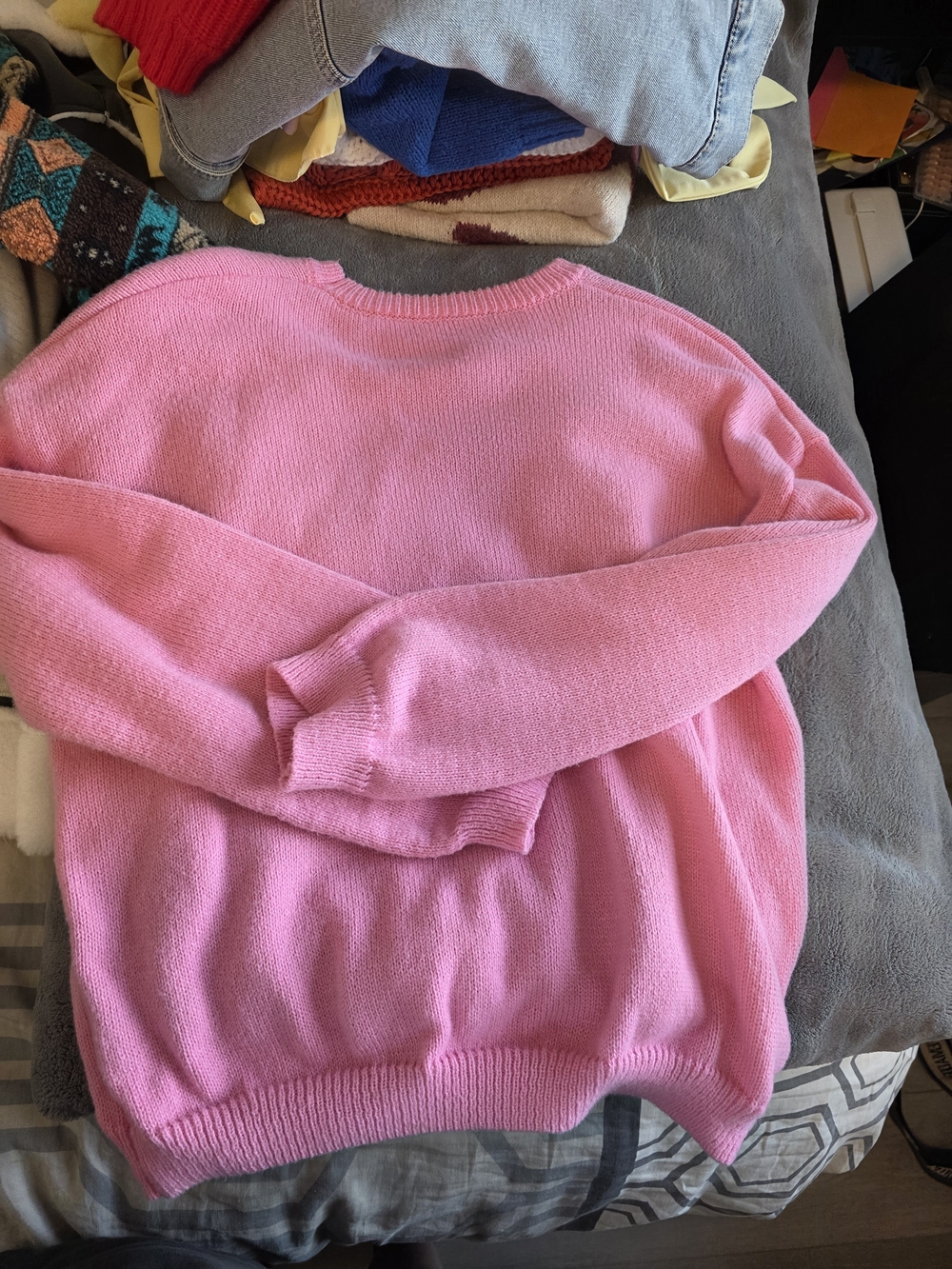 SHEIN Pink Crewneck Sweater
